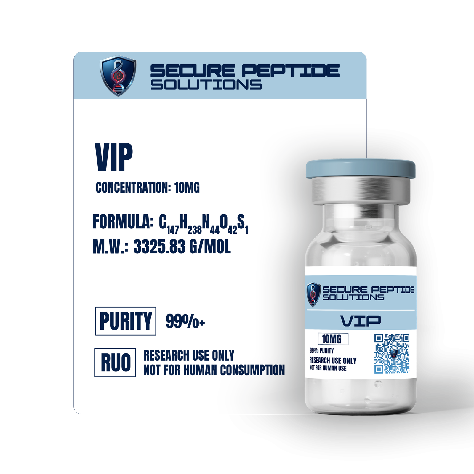 VIP (Vasoactive Intestinal Peptide) – Lyophilized Peptide – 10mg - Image 2