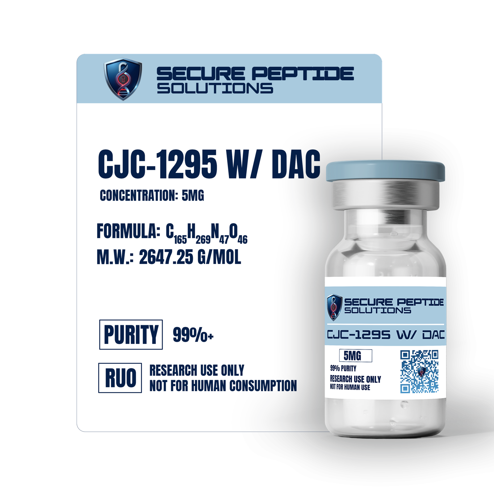 CJC-1295 with DAC 5mg Lyophilized – Long-Acting GHRH Analogue - Image 2