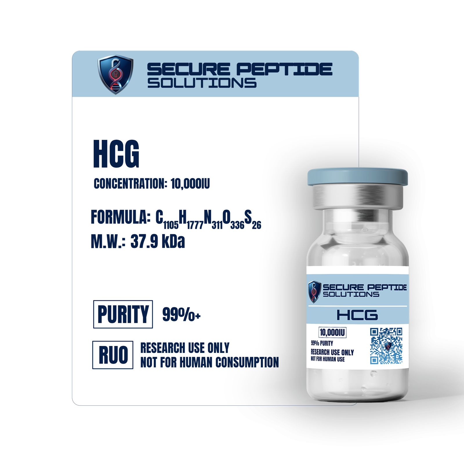 hCG (Human Chorionic Gonadotropin) 10,000 IU – Lyophilized Glycoprotein Standard - Image 2